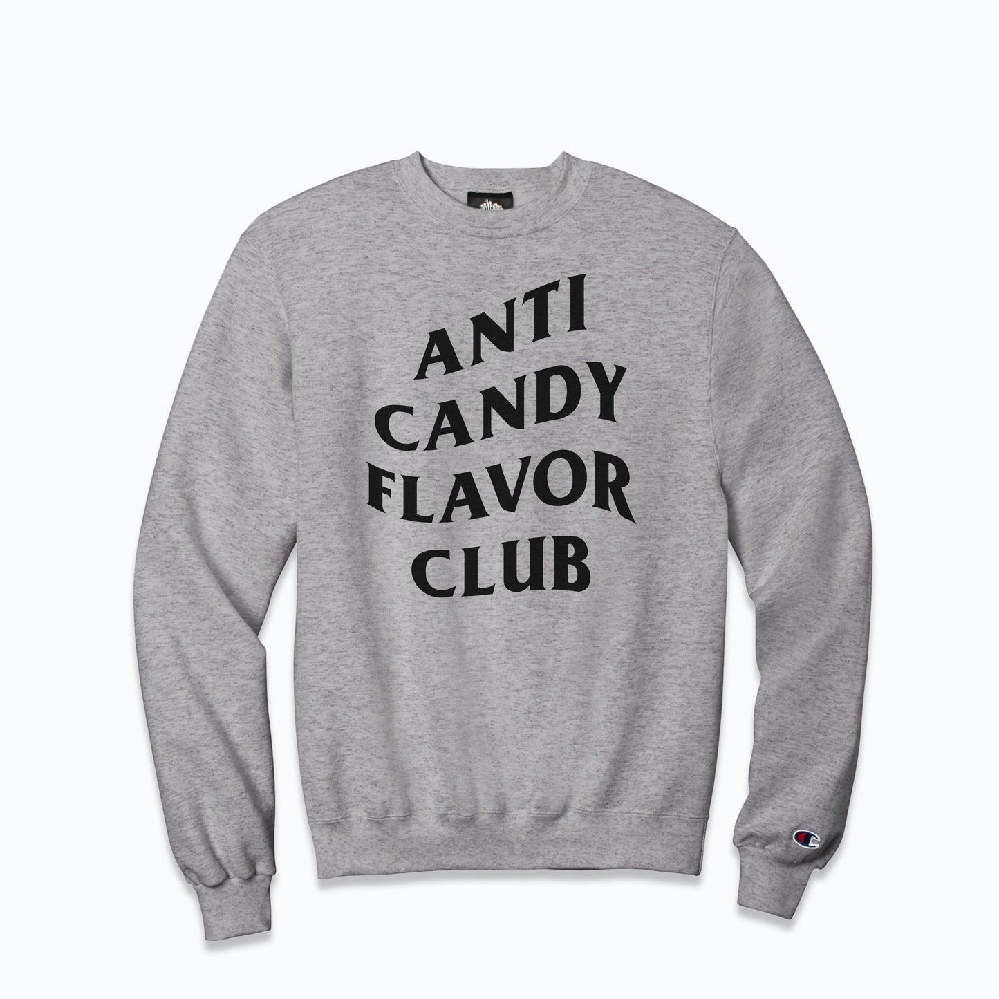 TRILOGY "ANTI CANDY FLAVOR CLUB" GREY/BLACK CREWNECK