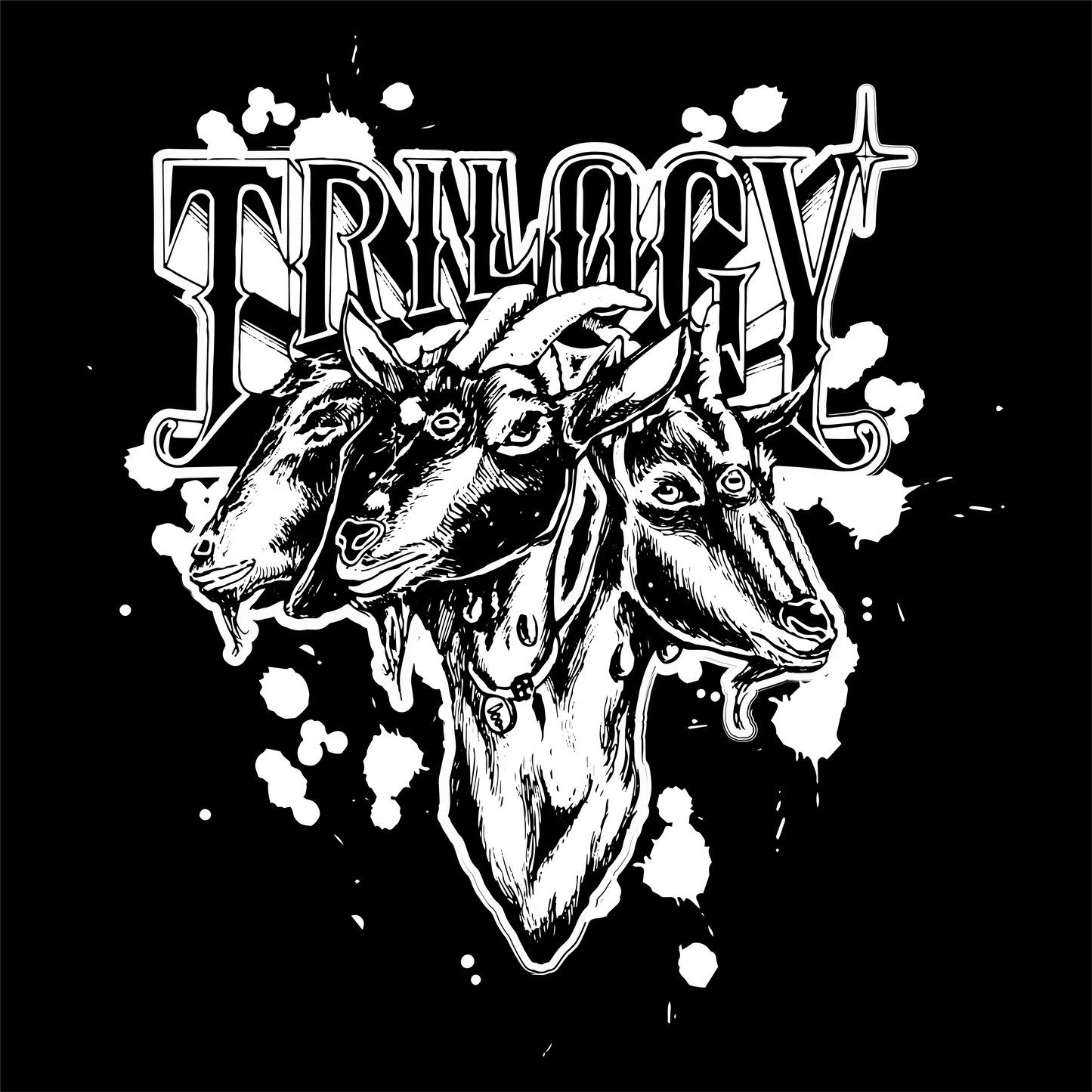 TRILOGY "GOAT" BLACK/WHITE T-SHIRT